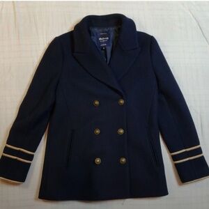 Madewell Dark Blue Peacoat with Brass Buttons - Small